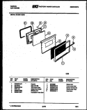 DOOR PARTS Diagram and Parts List for 30-2251-00-02  Tappan Range