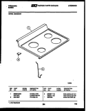 COOKTOP PARTS Diagram and Parts List for RG32BNW1  Frigidaire Range
