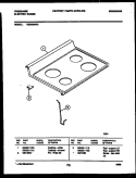 COOKTOP PARTS Diagram and Parts List for RE36BNL3  Frigidaire Range