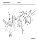 DOOR Diagram and Parts List for FEFL67HCK  Frigidaire Range