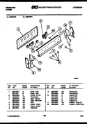 CONTROL PANEL Diagram and Parts List for R30AF2  Frigidaire Range