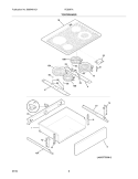 TOP / DRAWER Diagram and Parts List for FES367AQG  Frigidaire Range