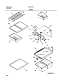 SHELVES Diagram and Parts List for GLRT181SAW0  Frigidaire Refrigerator