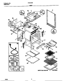 BODY Diagram and Parts List for F64C353BTB  Frigidaire Range