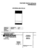 COVER Diagram and Parts List for MDR251RHS0  Frigidaire Dishwasher