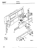 BACKGUARD Diagram and Parts List for MGF354SEDB  Frigidaire Range