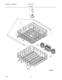 RACKS Diagram and Parts List for FDB751SCC1  Frigidaire Dishwasher