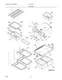 SHELVES Diagram and Parts List for PLHT189CSK8  Frigidaire Refrigerator