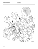 MOTOR / TUB Diagram and Parts List for LTF2940FS1  Frigidaire Washer