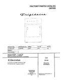 COVER Diagram and Parts List for GLGR642AS5  Frigidaire Dryer