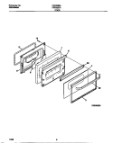 DOOR Diagram and Parts List for FEF322BAWG  Frigidaire Range