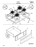 TOP / DRAWER Diagram and Parts List for TEO356BFW3  Tappan Range