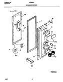 REFRIGERATOR DOOR Diagram and Parts List for FRS26ZSEB4  Frigidaire Refrigerator