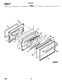 DOOR Diagram and Parts List for FGF374CCBG  Frigidaire Range