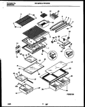 SHELVES AND SUPPORTS Diagram and Parts List for FRT18PRBW0  Frigidaire Refrigerator