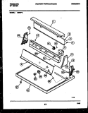 CONSOLE AND CONTROL PARTS Diagram and Parts List for DEFW4  Frigidaire Dryer