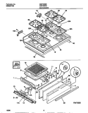 TOP / DRAWER Diagram and Parts List for MGF335CESA  Frigidaire Range
