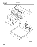 CONTROL PANEL Diagram and Parts List for GSGR642AS0  Frigidaire Dryer