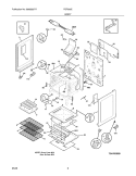 BODY Diagram and Parts List for FGF366ESG  Frigidaire Range