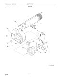 MOTOR Diagram and Parts List for DAQG7077KW0  Frigidaire Dryer