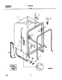 TUB Diagram and Parts List for MDB125RGR0  Frigidaire Dishwasher