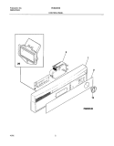 CONTROL PANEL Diagram and Parts List for FDB635RBS1  Frigidaire Dishwasher