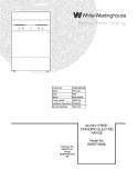 COVER Diagram and Parts List for WWEF3000LWB  Westinghouse Range