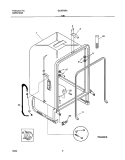 TUB Diagram and Parts List for GLDB756AS1  Frigidaire Dishwasher