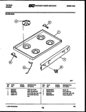 COOKTOP PARTS Diagram and Parts List for 30-2759-00-04  Tappan Range