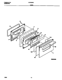 DOOR Diagram and Parts List for FEF389WECE  Frigidaire Range