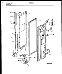 FREEZER DOOR PARTS Diagram and Parts List for FRS28XHAB1  Frigidaire Refrigerator
