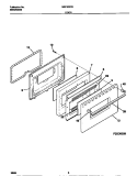 DOOR Diagram and Parts List for MEF302PBWG  Frigidaire Range