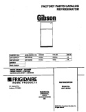 COVER Diagram and Parts List for GRT18DRHD1  Gibson Refrigerator