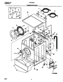 CABINET, DOOR & TOP Diagram and Parts List for FWT445GES1  Frigidaire Washer