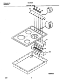 CONTROL PANEL Diagram and Parts List for FEC3X5XAW3  Frigidaire Cooktop