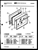 DOOR PARTS Diagram and Parts List for PGF470HXW3  Frigidaire Range