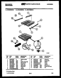 RACK AND INNER TUB PARTS Diagram and Parts List for DWU7025DR2  Kelvinator Dishwasher