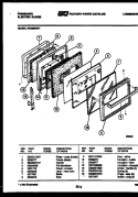 DOOR PARTS Diagram and Parts List for RE36BNW1  Frigidaire Range