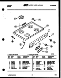 COOKTOP PARTS Diagram and Parts List for 32-2537-00-01  Tappan Range
