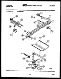 BURNER, MANIFOLD AND GAS CONTROL Diagram and Parts List for GG26CW3  Frigidaire Range