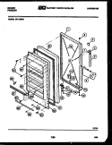 DOOR PARTS Diagram and Parts List for UFL1950A  Frigidaire Freezer