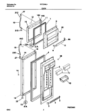 DOOR Diagram and Parts List for FRT22INLHD4  Frigidaire Refrigerator