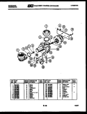MOTOR PUMP PARTS Diagram and Parts List for DW44500FW1  Frigidaire Dishwasher