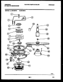 MOTOR PUMP PARTS Diagram and Parts List for DB100PW1  Frigidaire Dishwasher