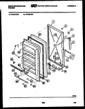 DOOR PARTS Diagram and Parts List for FU168LRW1  Frigidaire Freezer