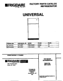 COVER Diagram and Parts List for MRT18JRCD2  Frigidaire Refrigerator