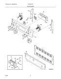 BACKGUARD Diagram and Parts List for GLEFM97GPBB  Frigidaire Range