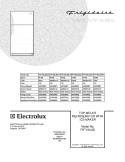 COVER Diagram and Parts List for FRT18IL6DBA  Frigidaire Refrigerator
