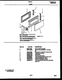 DOOR PARTS Diagram and Parts List for 56-3443-10-01  Tappan Microwave