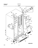 CABINET Diagram and Parts List for PLRS237ZAB1  Frigidaire Refrigerator